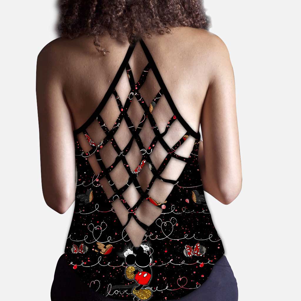 Personalized Mickey Mouse Ears Cross Tank Top Custom Name Gift Cross Tank Top GradoCreations