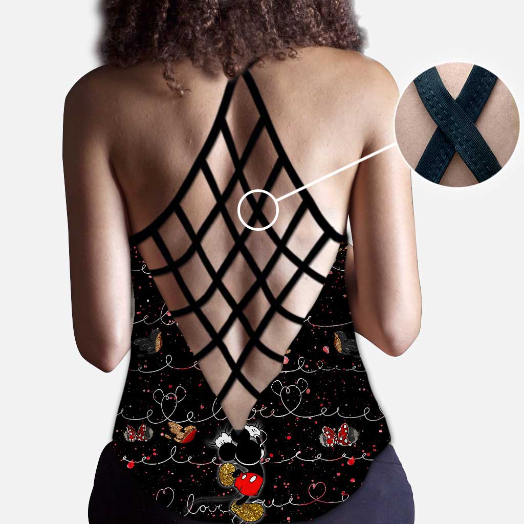Personalized Mickey Mouse Ears Cross Tank Top Custom Name Gift Cross Tank Top GradoCreations