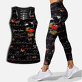 Personalized Cute Mouse Ears Hollow Tank Top & Leggings Set Hollow Tank & Leggings GradoCreations