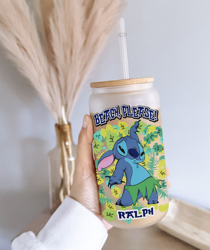 Personalized Ohana Can Glass with Straw Custom Name Gift Can Glass GradoCreations