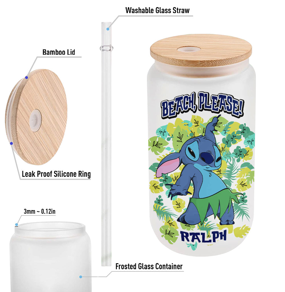 Personalized Ohana Can Glass with Straw Custom Name Gift Can Glass GradoCreations