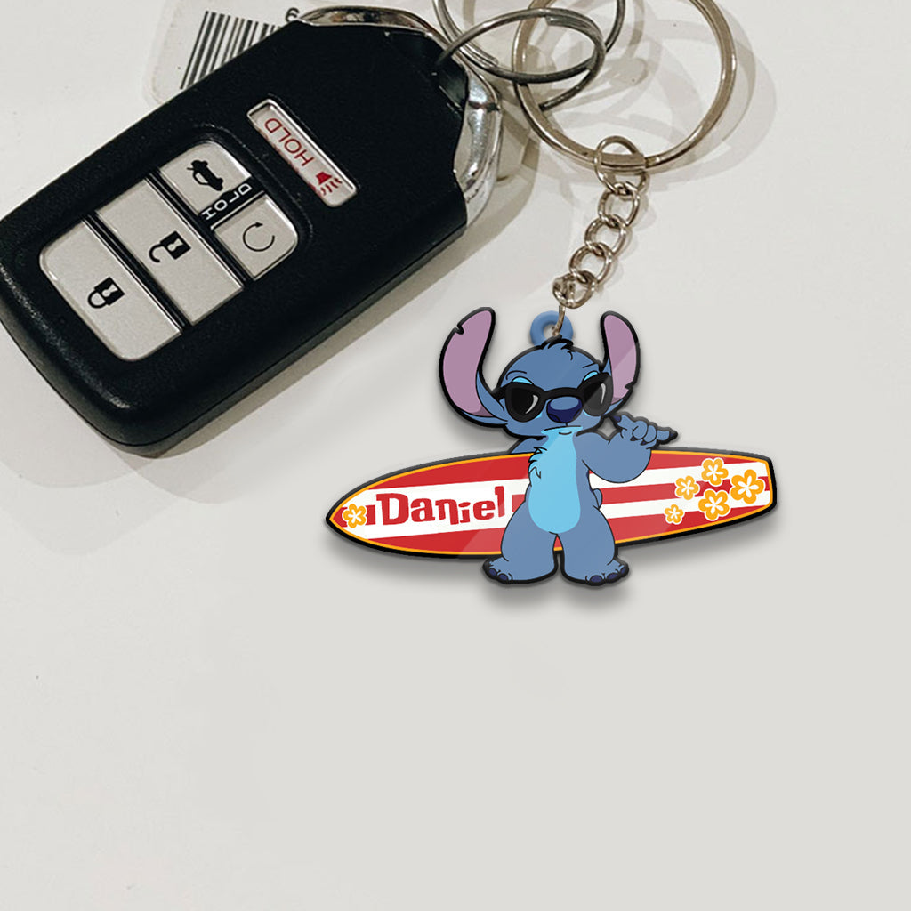 Personalized Ohana Keychain Custom Name Gift for Beach Lovers Keychain GradoCreations