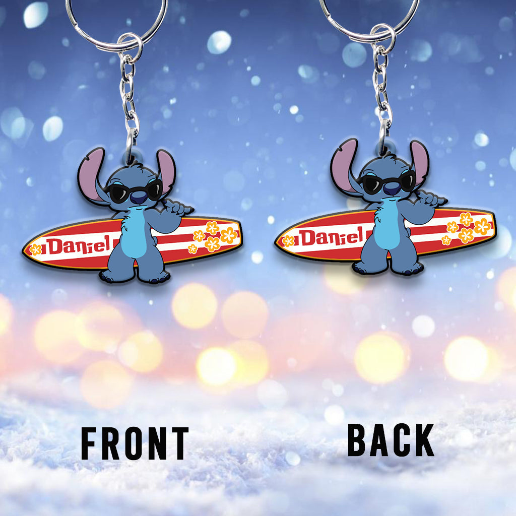 Personalized Ohana Keychain Custom Name Gift for Beach Lovers Keychain GradoCreations