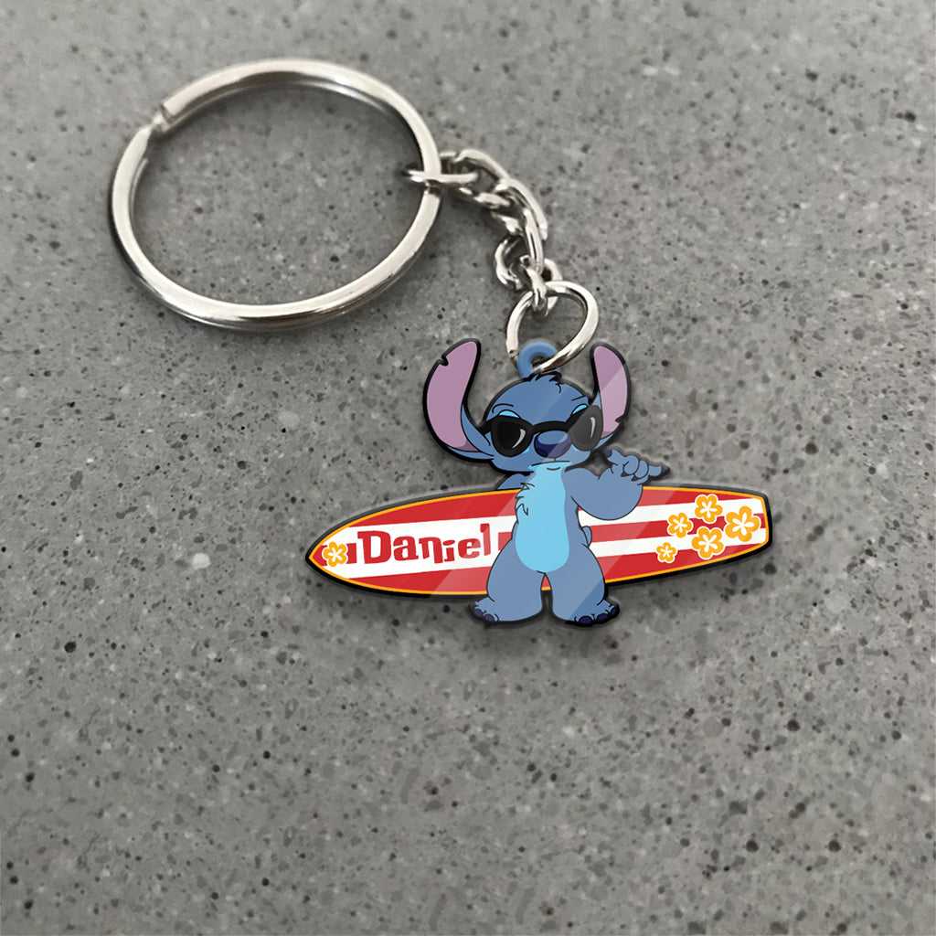 Personalized Ohana Keychain Custom Name Gift for Beach Lovers Keychain GradoCreations