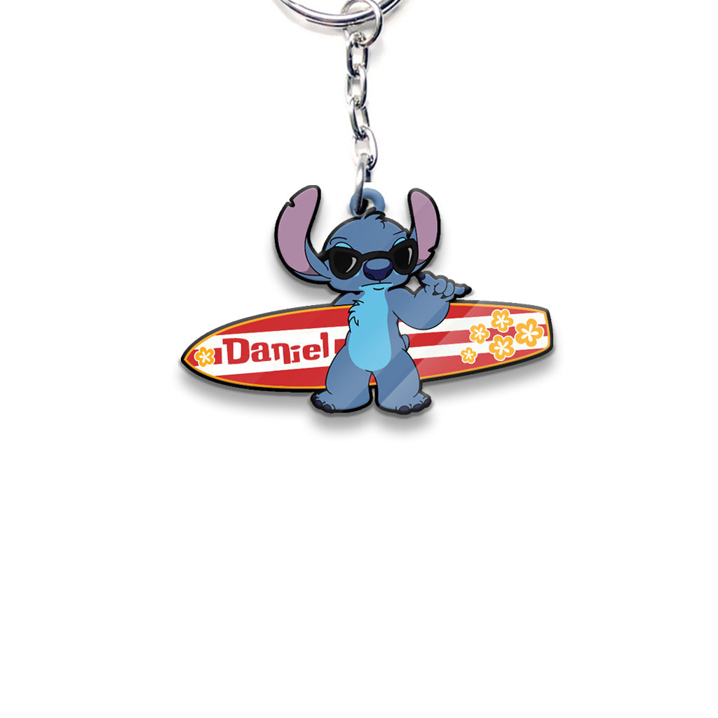 Personalized Ohana Keychain Custom Name Gift for Beach Lovers Keychain GradoCreations