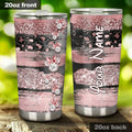 Personalized Pink Glitter Tumbler Custom Name Gift for Her Tumbler GradoCreations