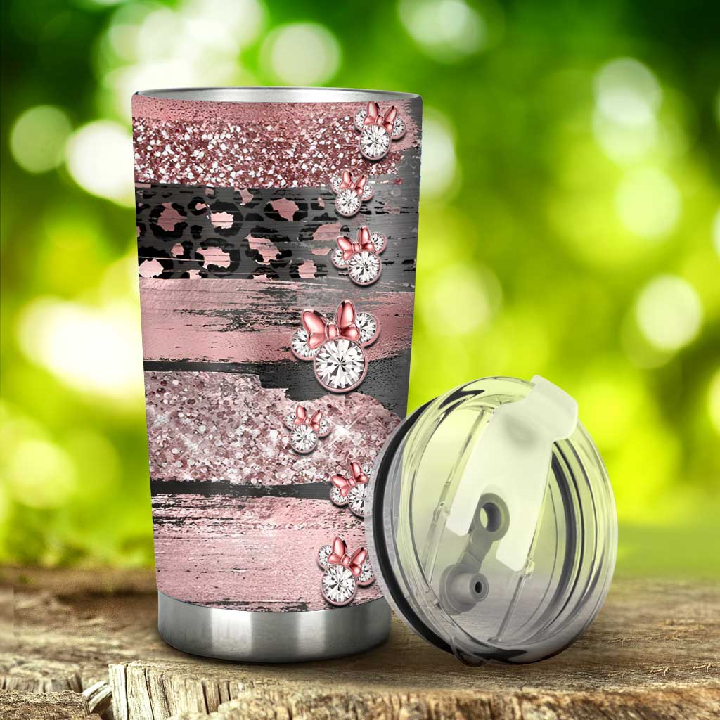 Personalized Pink Glitter Tumbler Custom Name Gift for Her Tumbler GradoCreations