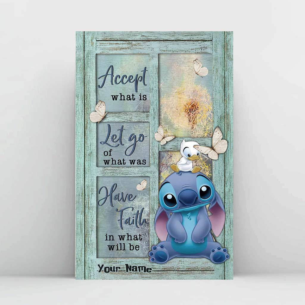 Personalized Canvas Print with Stitch Design for Home | Custom Name Gift Canvas and Poster GradoCreations