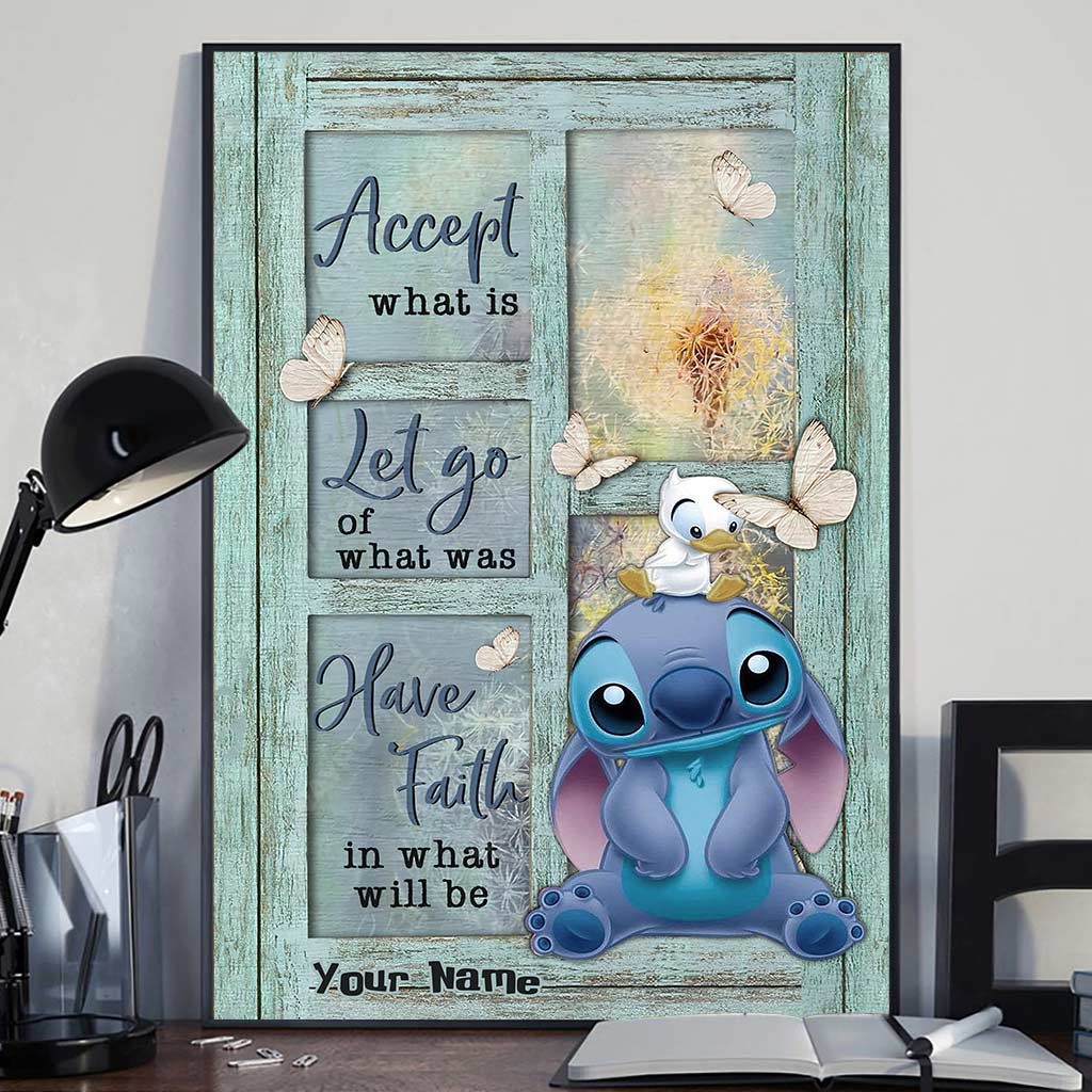 Personalized Canvas Print with Stitch Design for Home | Custom Name Gift Canvas and Poster GradoCreations