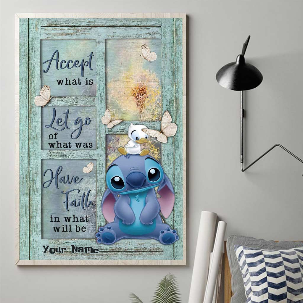 Personalized Canvas Print with Stitch Design for Home | Custom Name Gift Canvas and Poster GradoCreations