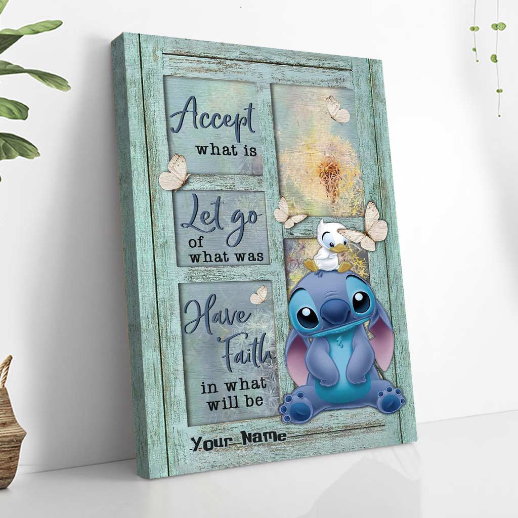 Personalized Canvas Print with Stitch Design for Home | Custom Name Gift Canvas and Poster GradoCreations