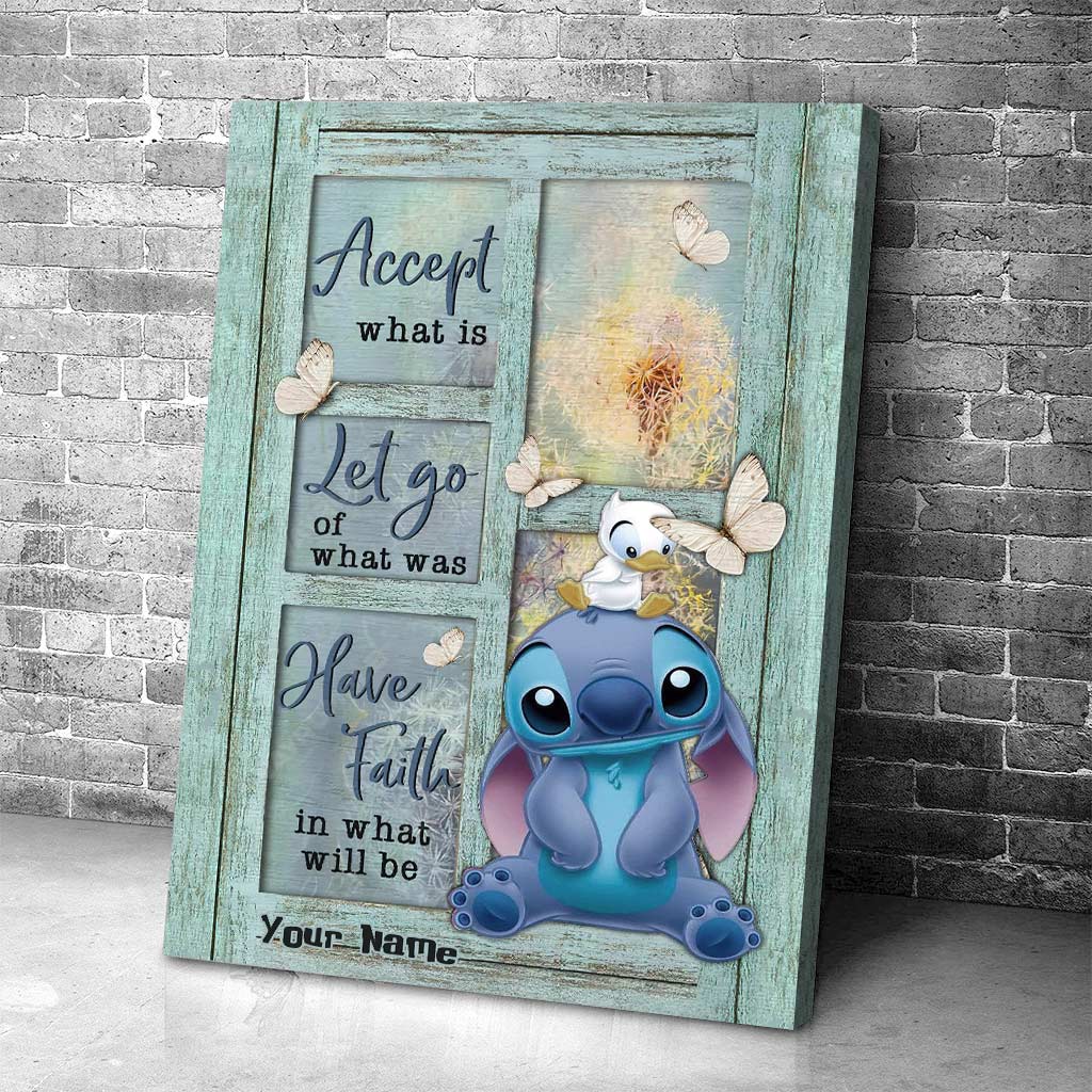 Personalized Canvas Print with Stitch Design for Home | Custom Name Gift Canvas and Poster GradoCreations