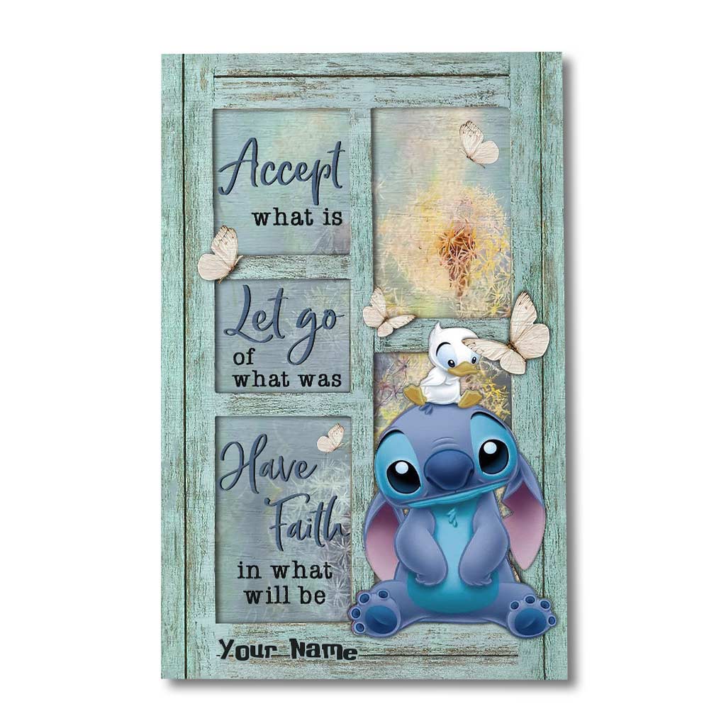 Personalized Canvas Print with Stitch Design for Home | Custom Name Gift Canvas and Poster GradoCreations