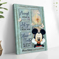 Personalized Canvas Wall Art with Mickey Mouse Custom Name Gift Canvas and Poster GradoCreations