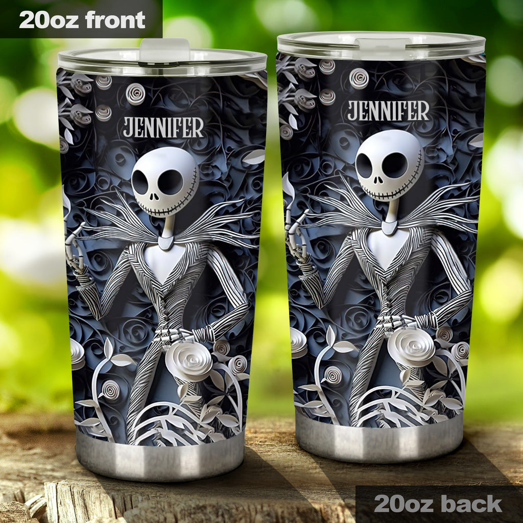 Personalized Nightmare Tumbler with 3D Effect for Halloween Gift Tumbler GradoCreations