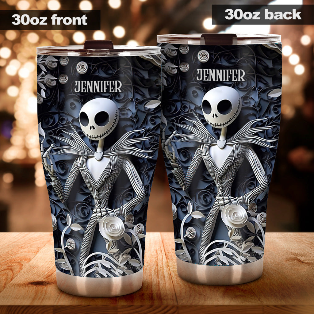 Personalized Nightmare Tumbler with 3D Effect for Halloween Gift Tumbler GradoCreations