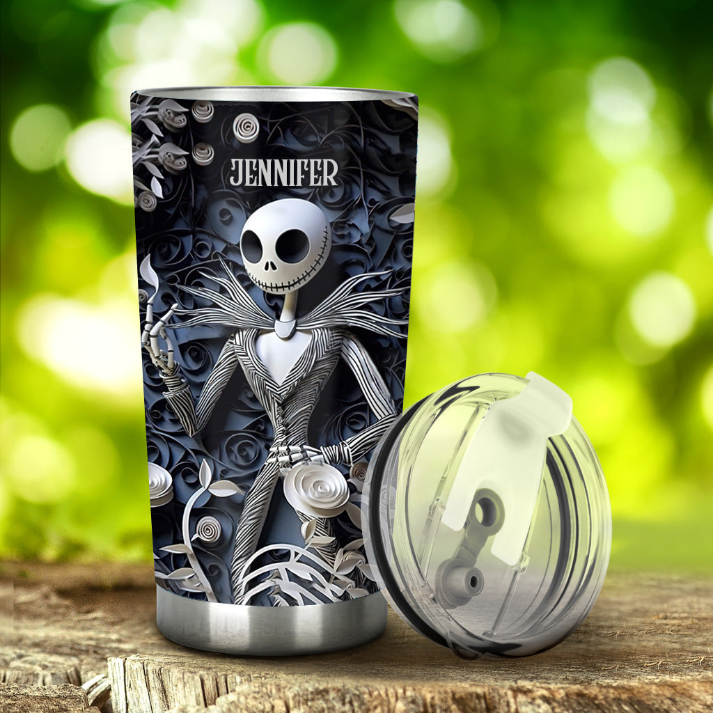Personalized Nightmare Tumbler with 3D Effect for Halloween Gift Tumbler GradoCreations