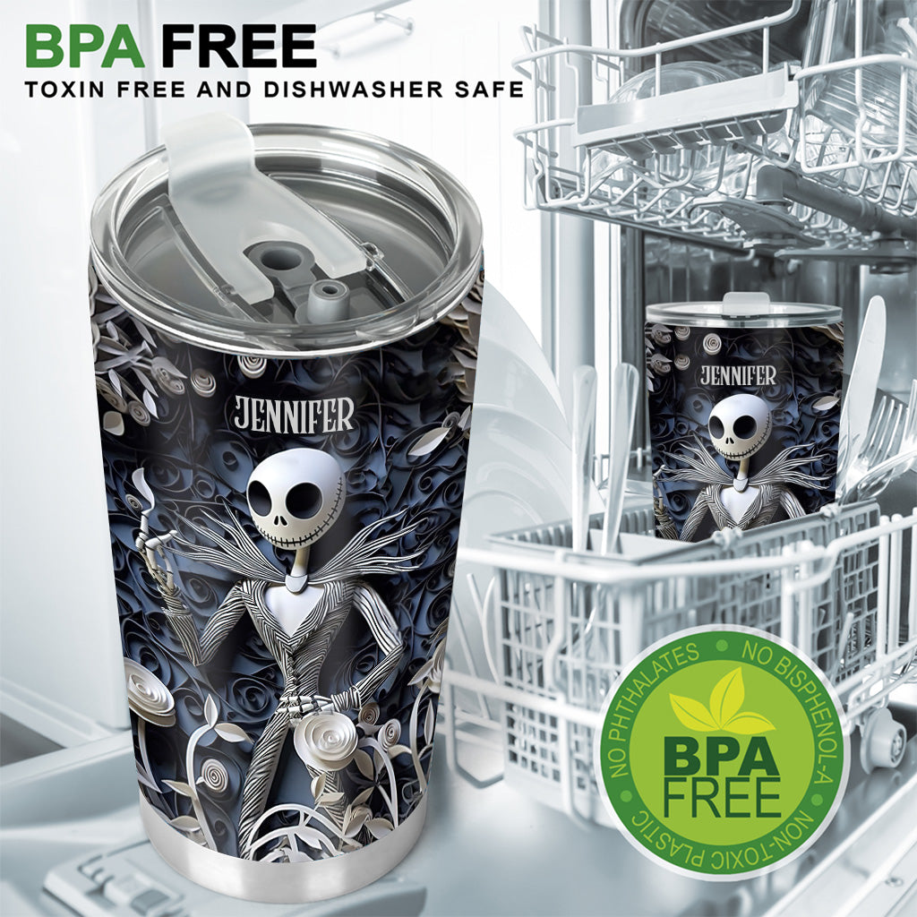 Personalized Nightmare Tumbler with 3D Effect for Halloween Gift Tumbler GradoCreations
