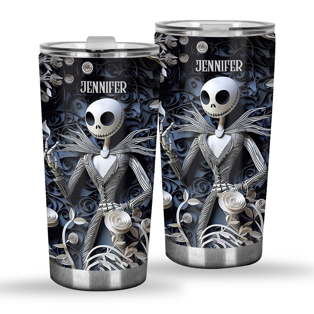 Personalized Nightmare Tumbler with 3D Effect for Halloween Gift Tumbler GradoCreations