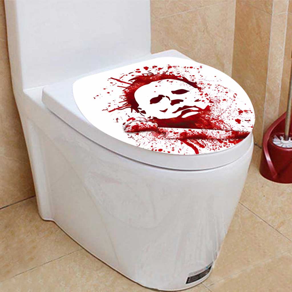 Personalized Halloween Bathroom Curtain & Mats Set for Spooky Decor Bathroom Curtain & Mats Set GradoCreations