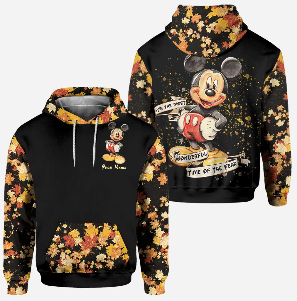 Personalized Hoodie and Leggings Set with Mouse Design, Fall Colors Hoodie & Leggings GradoCreations