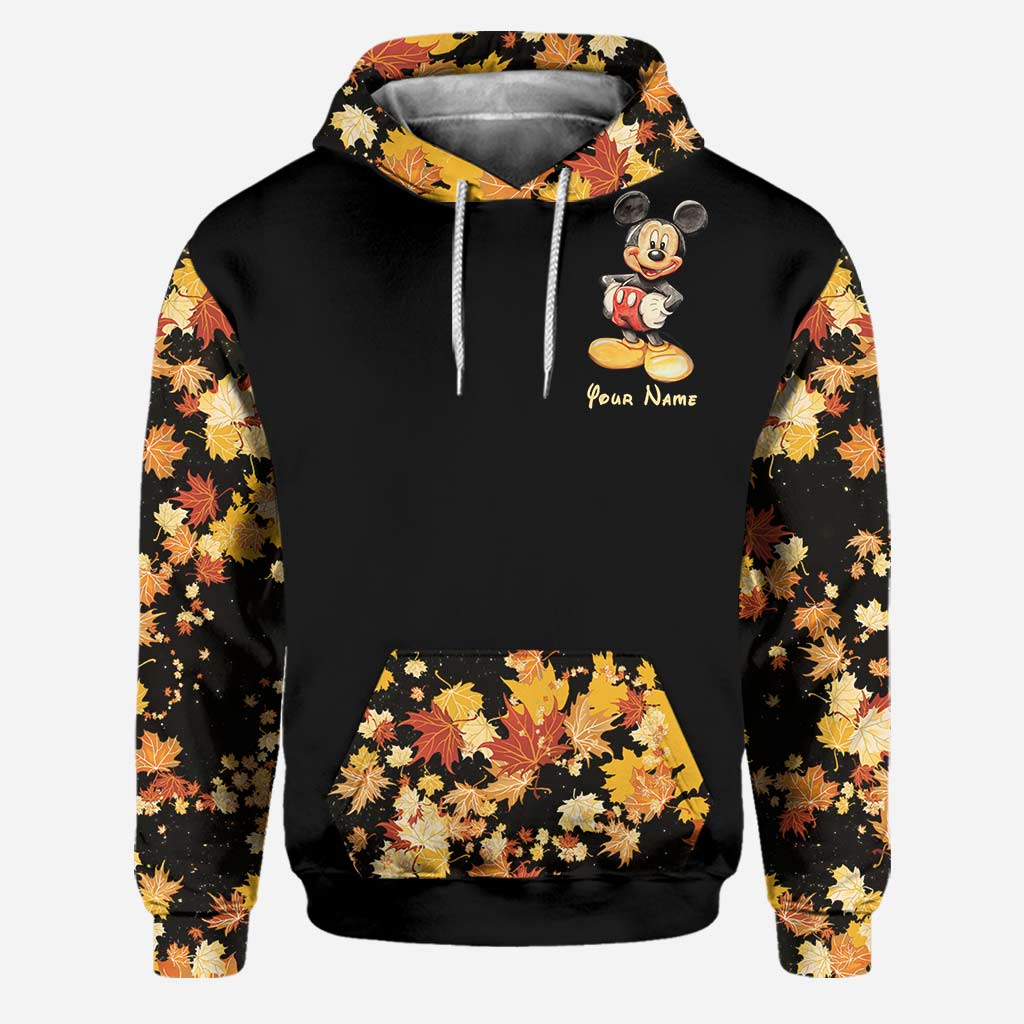 Personalized Hoodie and Leggings Set with Mouse Design, Fall Colors Hoodie & Leggings GradoCreations
