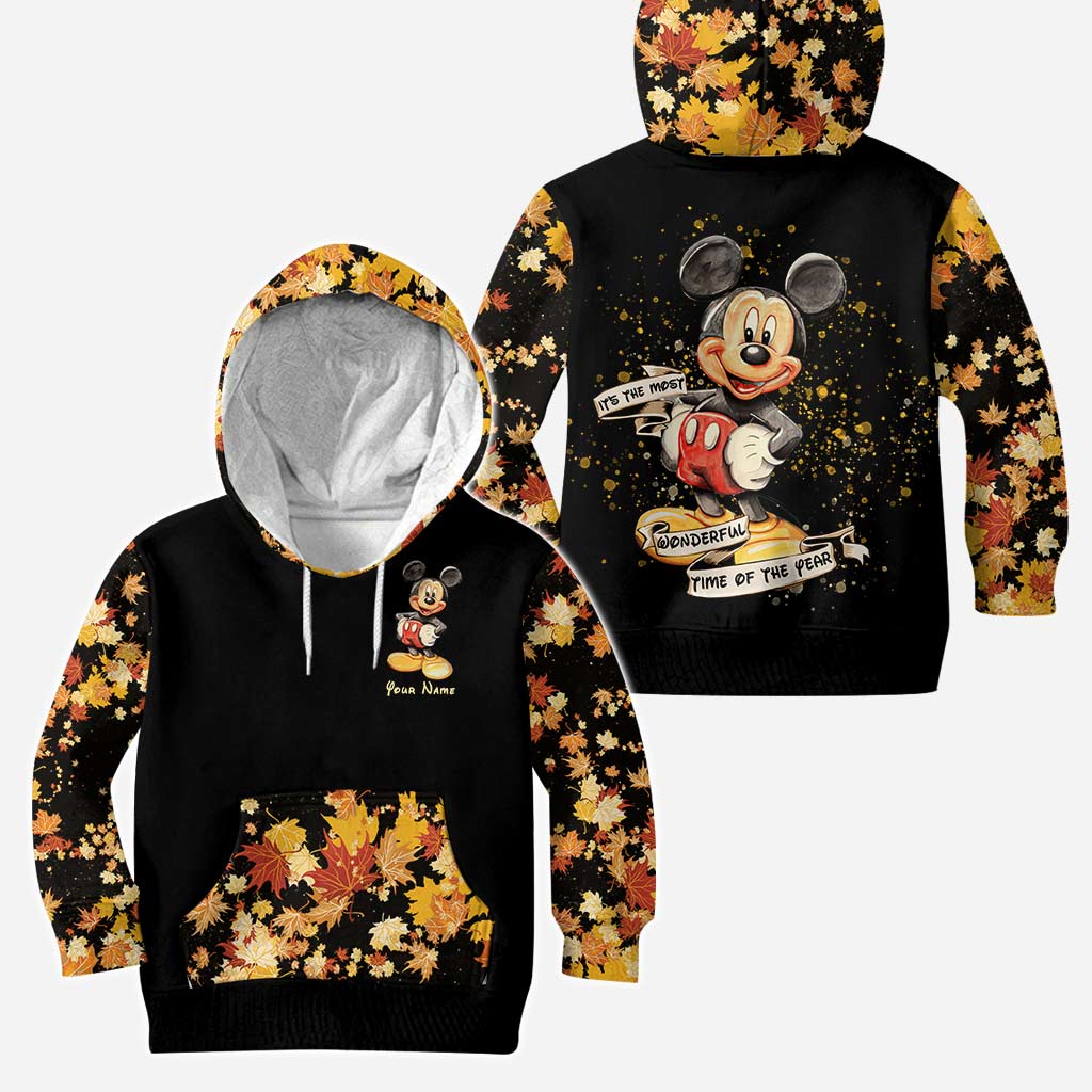 Personalized Hoodie and Leggings Set with Mouse Design, Fall Colors Hoodie & Leggings GradoCreations