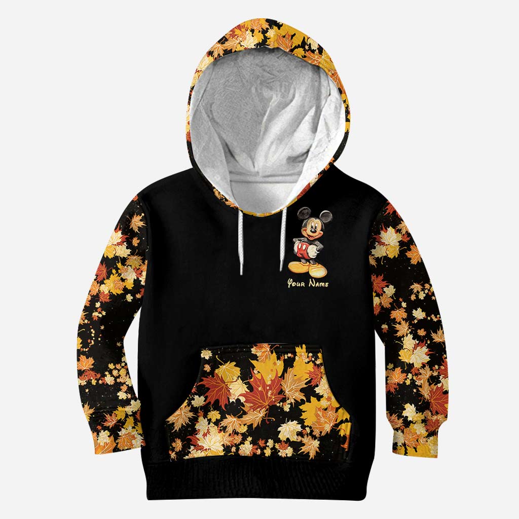 Personalized Hoodie and Leggings Set with Mouse Design, Fall Colors Hoodie & Leggings GradoCreations