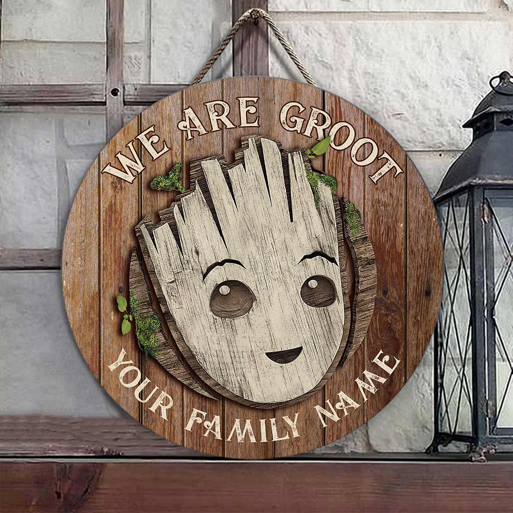 Personalized Round Wood Sign Custom Family Name Gift Round Wood Sign GradoCreations