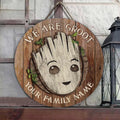 Personalized Round Wood Sign Custom Family Name Gift Round Wood Sign GradoCreations