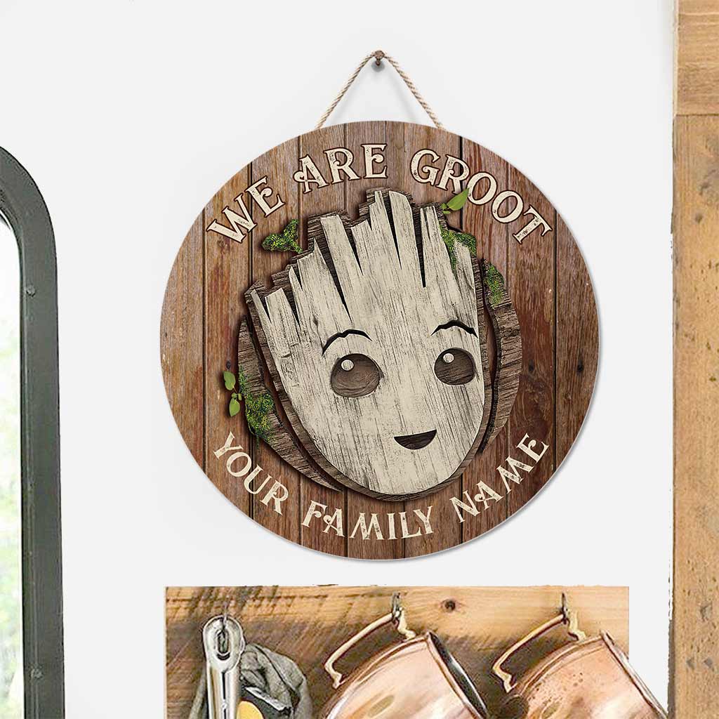 Personalized Round Wood Sign Custom Family Name Gift Round Wood Sign GradoCreations