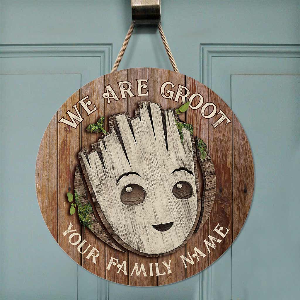 Personalized Round Wood Sign Custom Family Name Gift Round Wood Sign GradoCreations