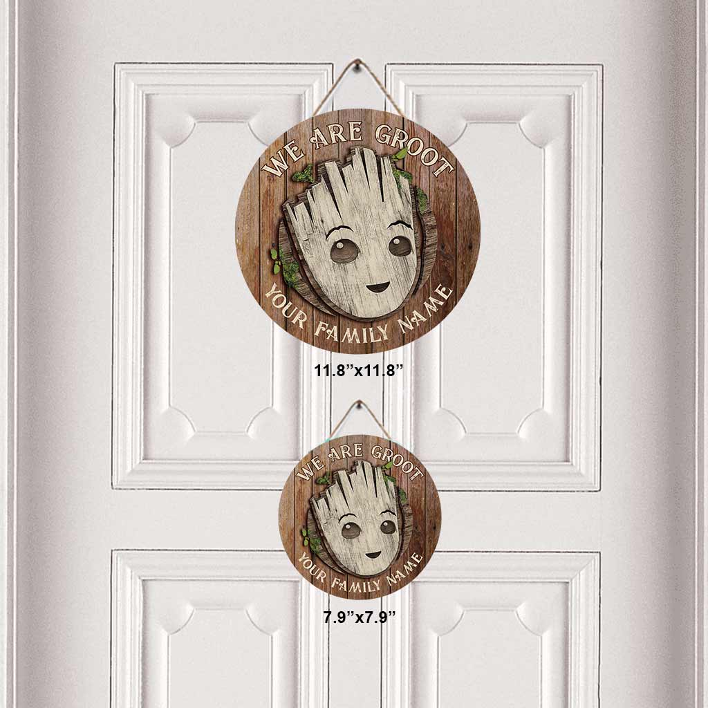Personalized Round Wood Sign Custom Family Name Gift Round Wood Sign GradoCreations