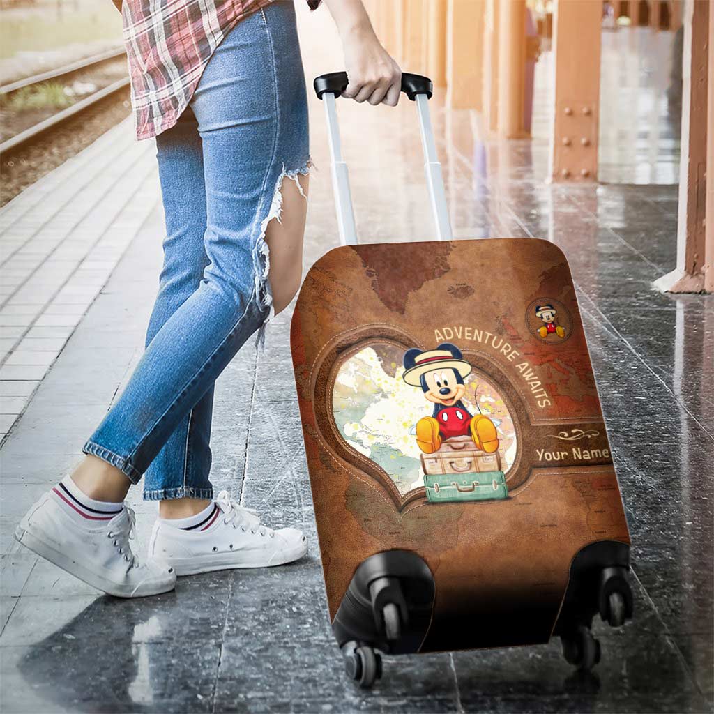 Personalized Mouse Luggage Cover Custom Name Travel Gift Luggage Cover GradoCreations