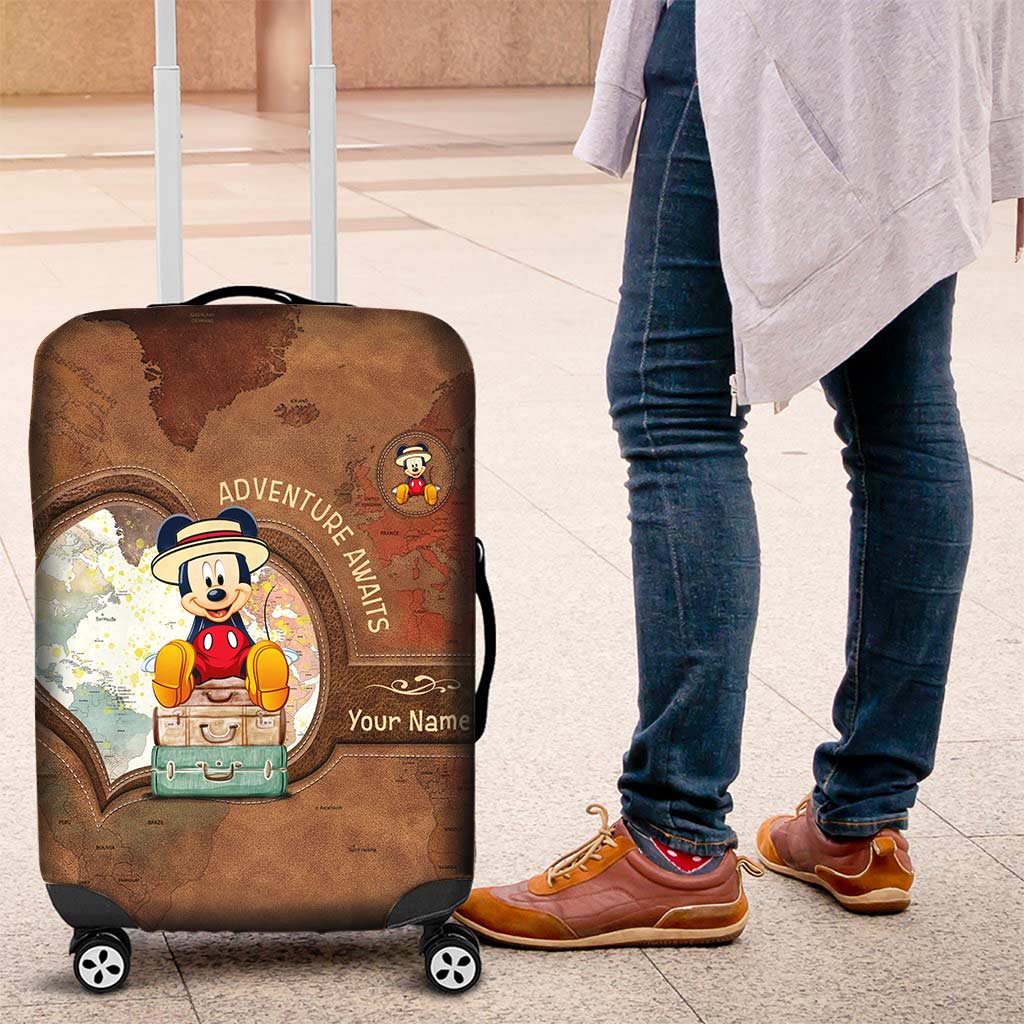 Personalized Mouse Luggage Cover Custom Name Travel Gift Luggage Cover GradoCreations