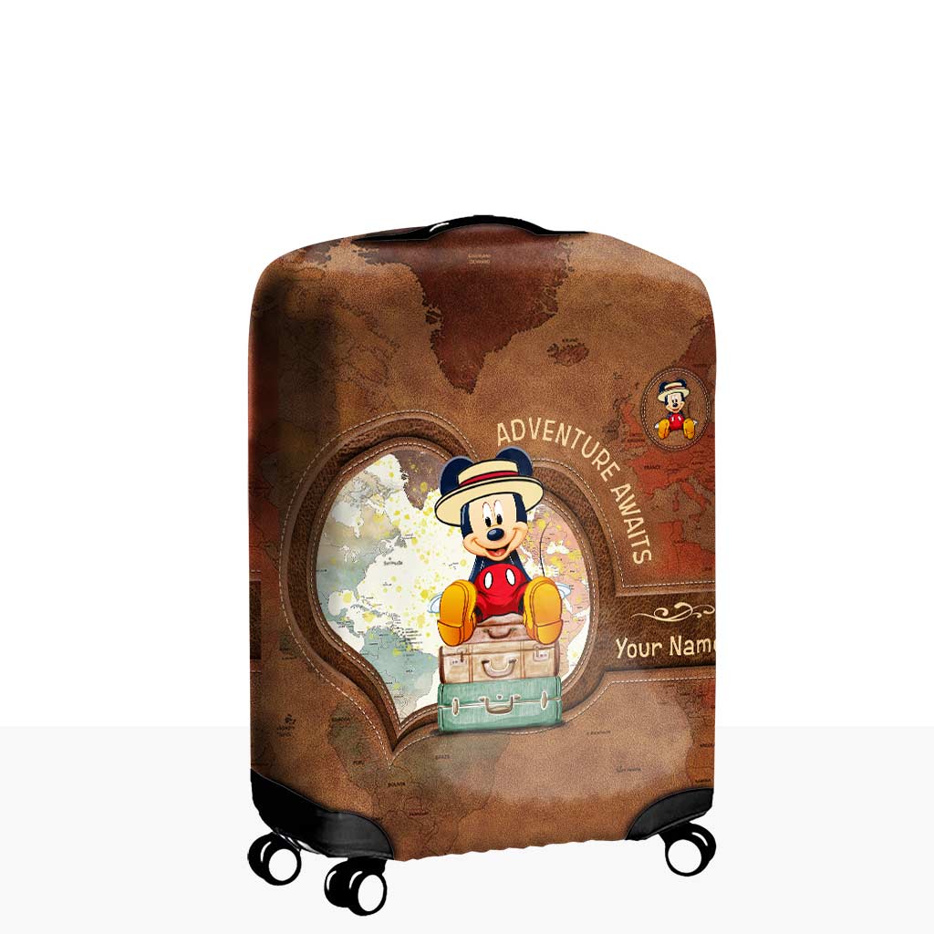 Personalized Mouse Luggage Cover Custom Name Travel Gift Luggage Cover GradoCreations