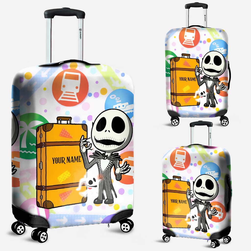 Personalized Nightmare Luggage Cover Custom Name Travel Gift Luggage Cover GradoCreations