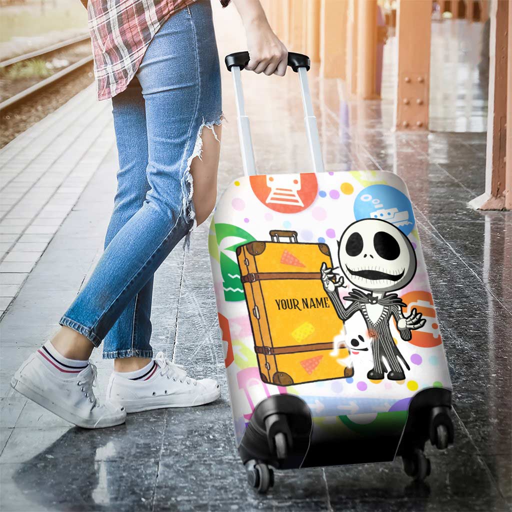 Personalized Nightmare Luggage Cover Custom Name Travel Gift Luggage Cover GradoCreations