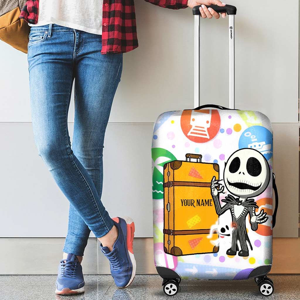 Personalized Nightmare Luggage Cover Custom Name Travel Gift Luggage Cover GradoCreations