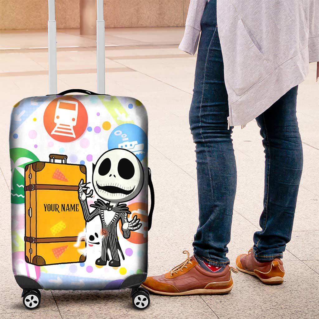 Personalized Nightmare Luggage Cover Custom Name Travel Gift Luggage Cover GradoCreations