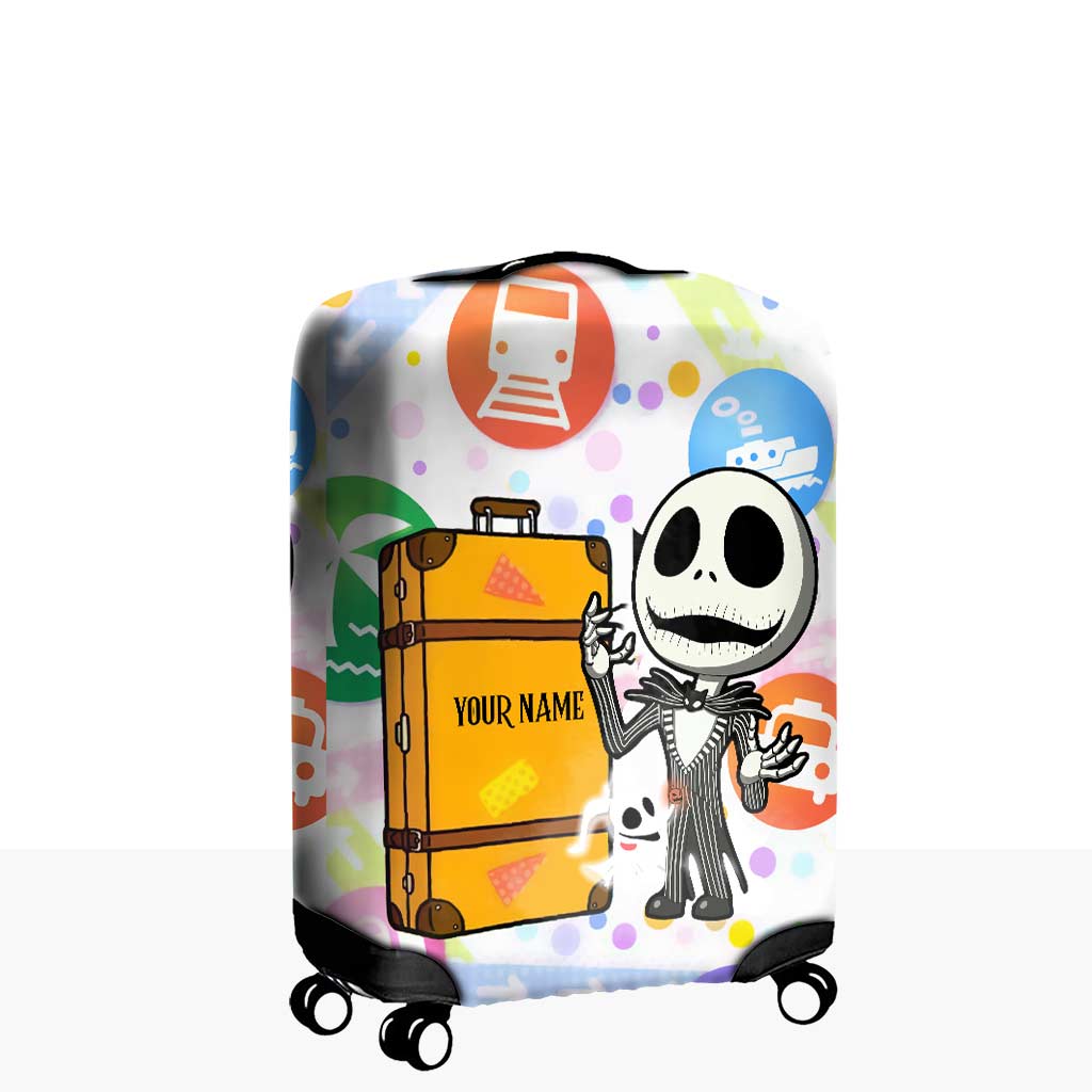 Personalized Nightmare Luggage Cover Custom Name Travel Gift Luggage Cover GradoCreations