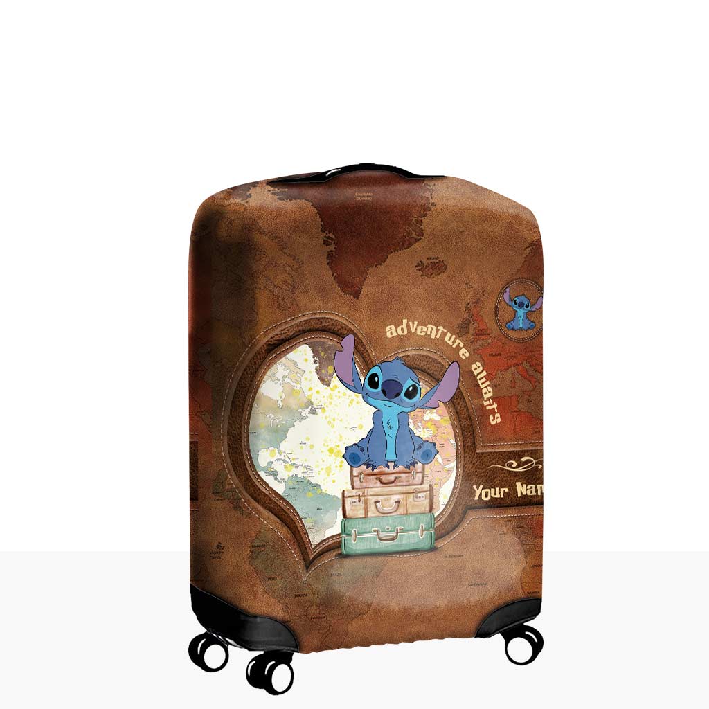 Personalized Ohana Luggage Cover with Adventure Design for Travelers Luggage Cover GradoCreations