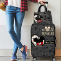 Personalized Leather Handbag & Luggage Cover Set for Travelers Leather Handbag & Luggage Cover GradoCreations