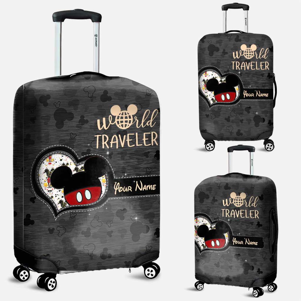 Personalized Leather Handbag & Luggage Cover Set for Travelers Leather Handbag & Luggage Cover GradoCreations