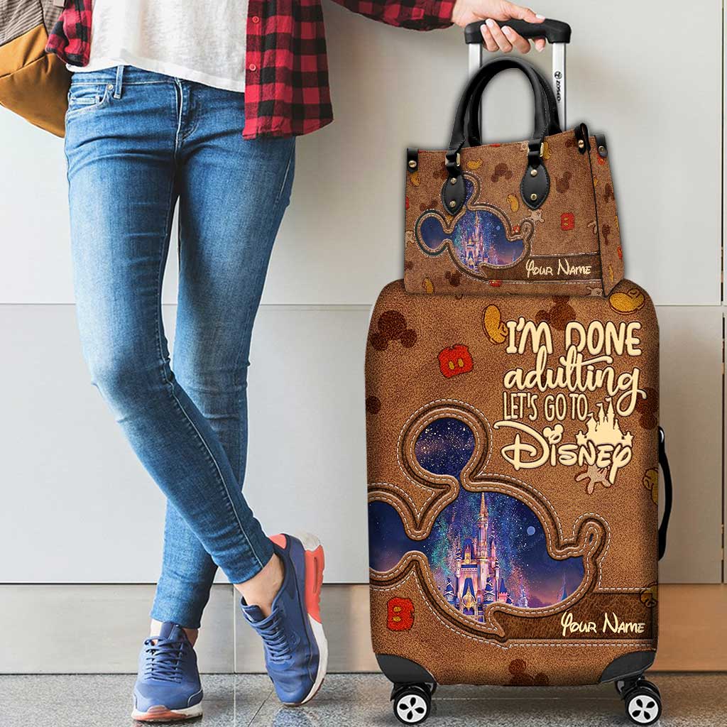 Personalized Leather Handbag & Luggage Cover Magic Ears Gift for Her Leather Handbag & Luggage Cover GradoCreations