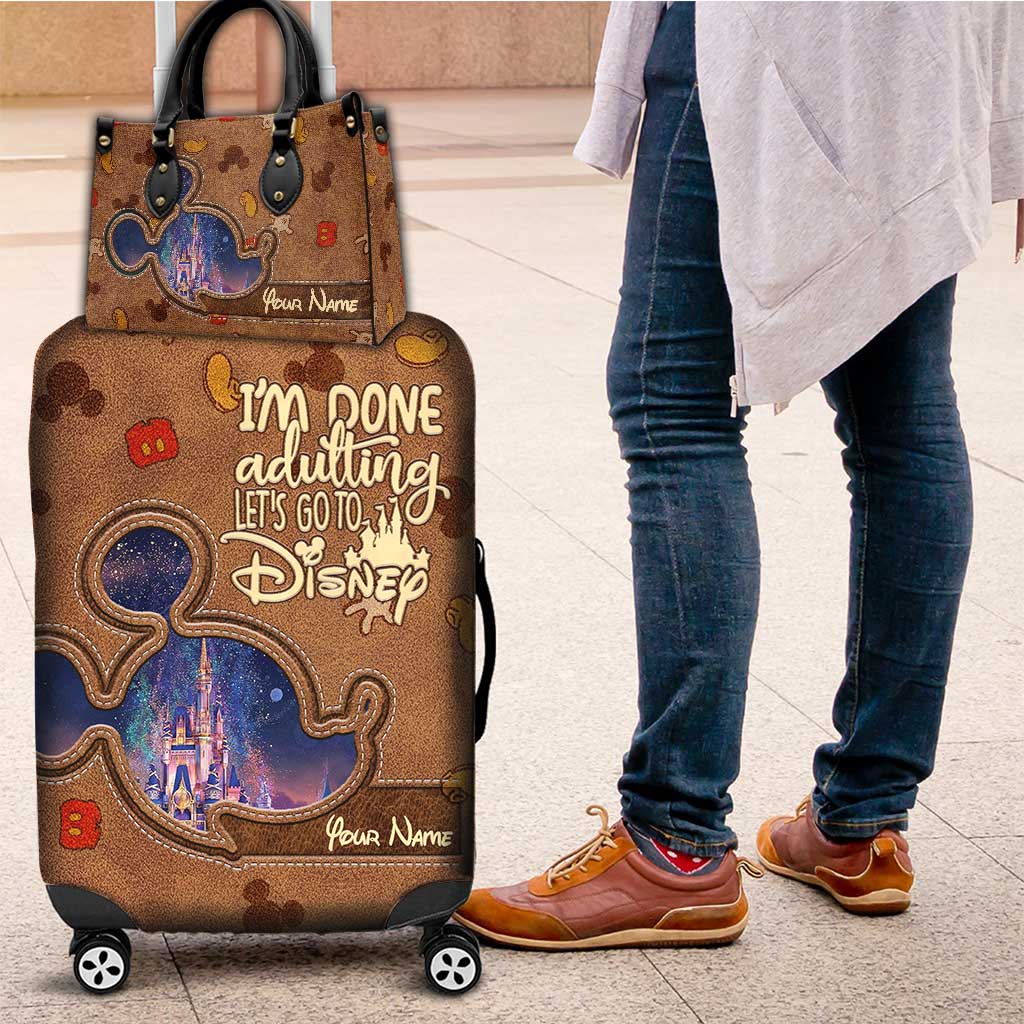 Personalized Leather Handbag & Luggage Cover Magic Ears Gift for Her Leather Handbag & Luggage Cover GradoCreations