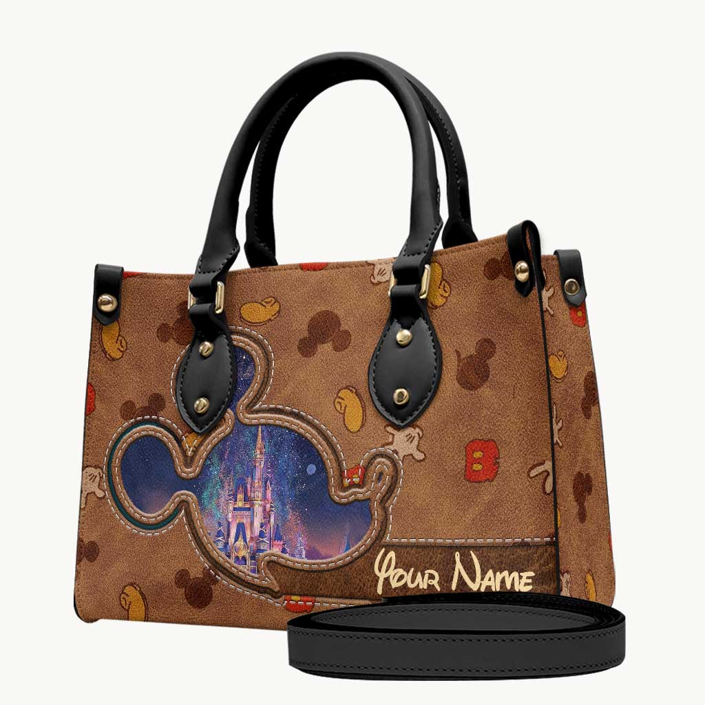 Personalized Leather Handbag & Luggage Cover Magic Ears Gift for Her Leather Handbag & Luggage Cover GradoCreations