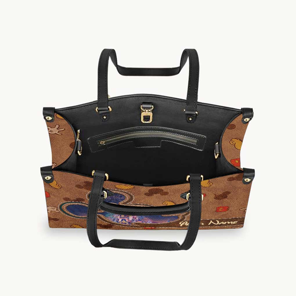Personalized Leather Handbag & Luggage Cover Magic Ears Gift for Her Leather Handbag & Luggage Cover GradoCreations