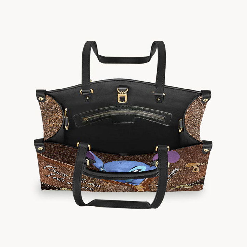 Personalized Leather Handbag & Luggage Cover Cute Gift for Her Leather Handbag & Luggage Cover GradoCreations
