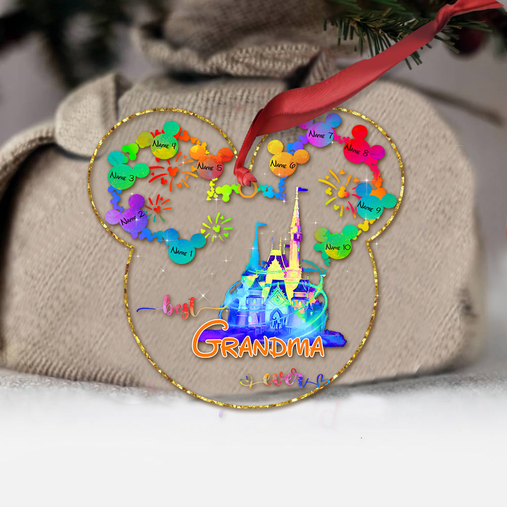 Personalized Christmas Mouse Ornament for Grandma Gift Ornament GradoCreations